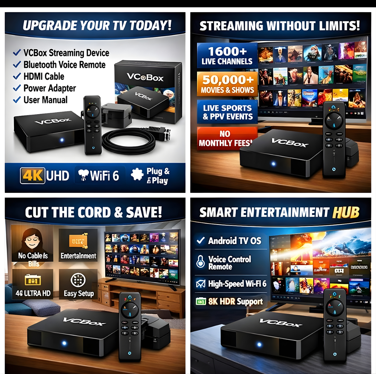 VCBox Basic – Android TV Streaming Box